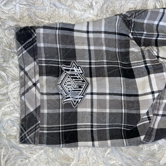 Affliction Hooded Snap Up Tee. L - Picture 15 of 15